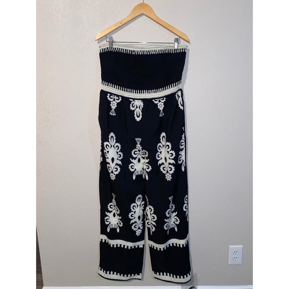 PRETTYGARDEN Strapless Boho Jumpsuit SZ L Includes Straps
